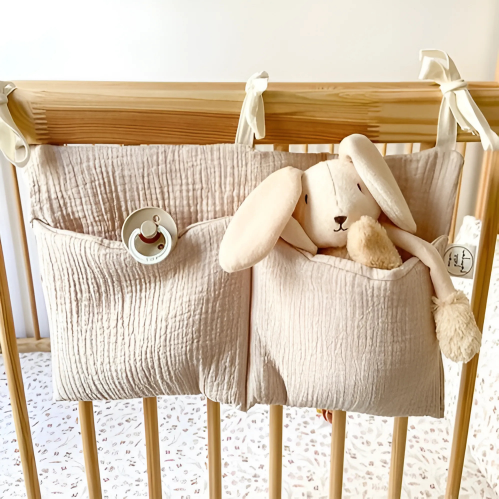 Baby Crib Organizer | Hanging Nursery Storage & Diaper Caddy