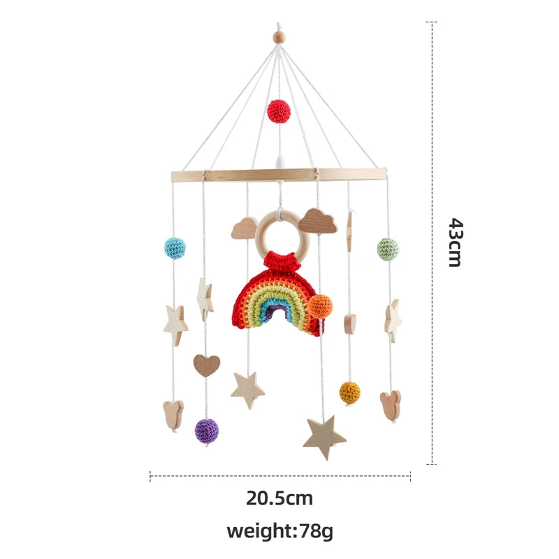 Wooden Musical Baby Mobile for Crib | Premium Nursery Mobile with Rotating Music & Safety Certified Design