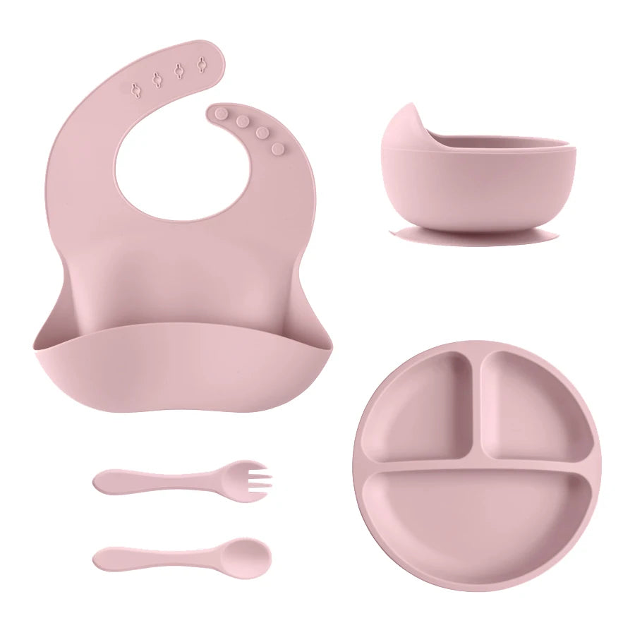 Baby Feeding Set Silicone BPA Free | Baby Led Weaning Complete Kit 6m+