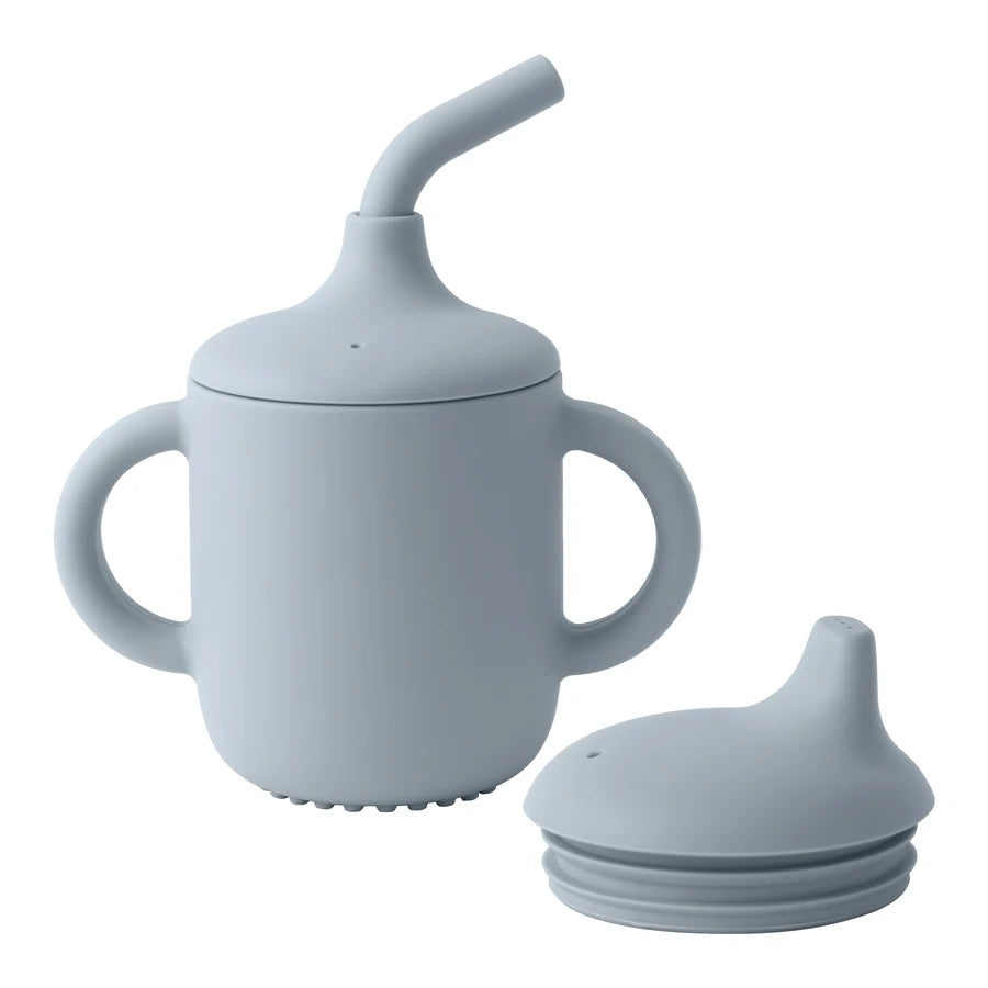 Silicone Training Cup 3-in-1 | BPA Free Baby Sippy Cup with Straw for Toddlers