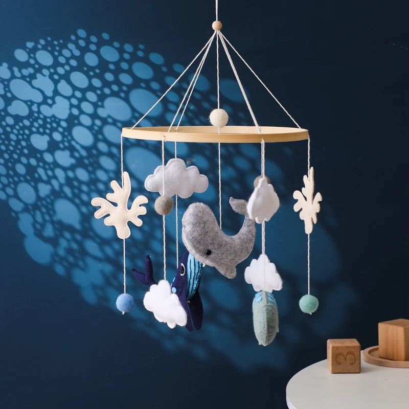 Wooden Musical Baby Mobile for Crib | Premium Nursery Mobile with Rotating Music & Safety Certified Design