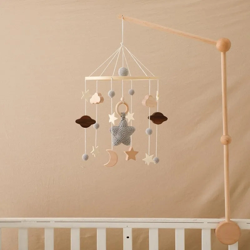 Wooden Musical Baby Mobile for Crib | Premium Nursery Mobile with Rotating Music & Safety Certified Design