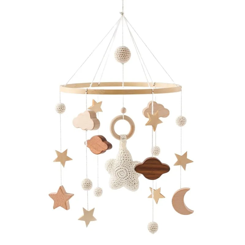 Wooden Musical Baby Mobile for Crib | Premium Nursery Mobile with Rotating Music & Safety Certified Design