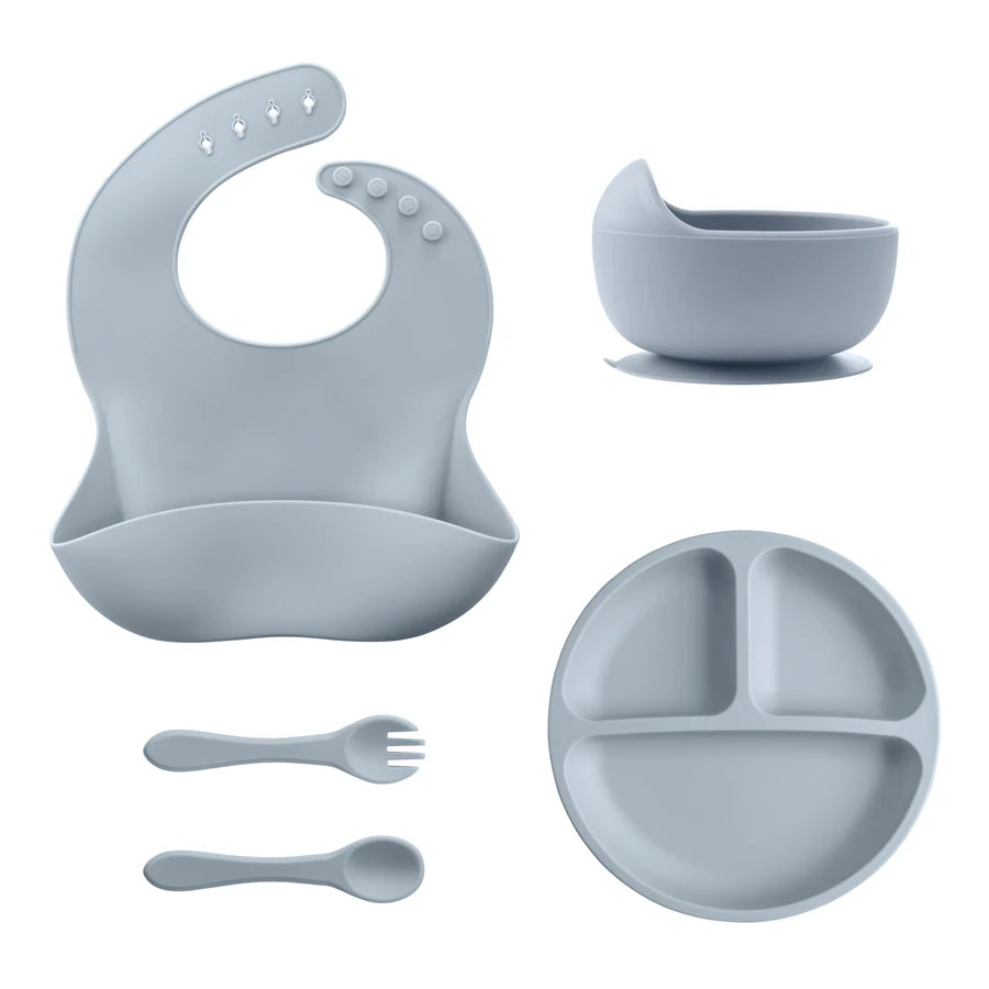 Baby Feeding Set Silicone BPA Free | Baby Led Weaning Complete Kit 6m+