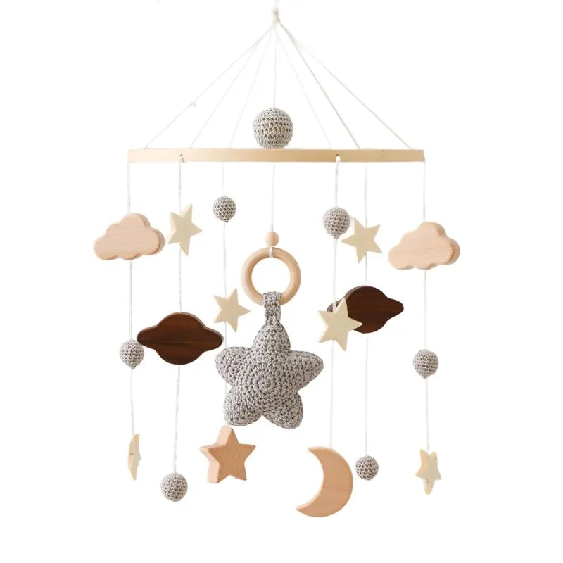 Wooden Musical Baby Mobile for Crib | Premium Nursery Mobile with Rotating Music & Safety Certified Design