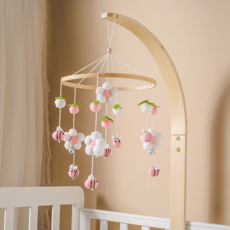 Wooden Musical Baby Mobile for Crib | Premium Nursery Mobile with Rotating Music & Safety Certified Design