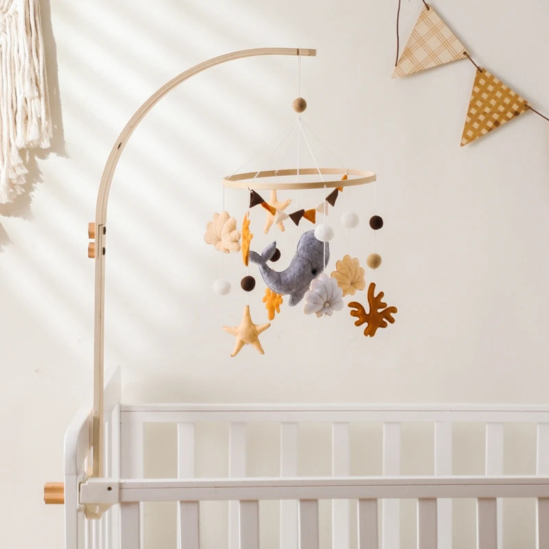 Wooden Musical Baby Mobile for Crib | Premium Nursery Mobile with Rotating Music & Safety Certified Design