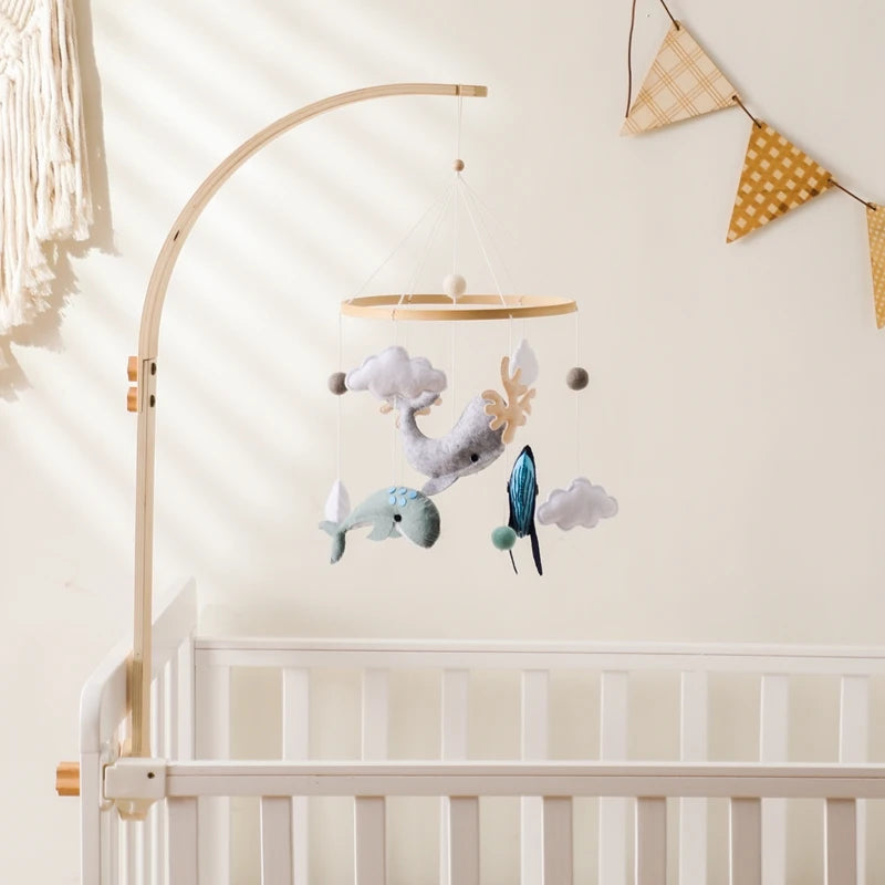 Wooden Musical Baby Mobile for Crib | Premium Nursery Mobile with Rotating Music & Safety Certified Design