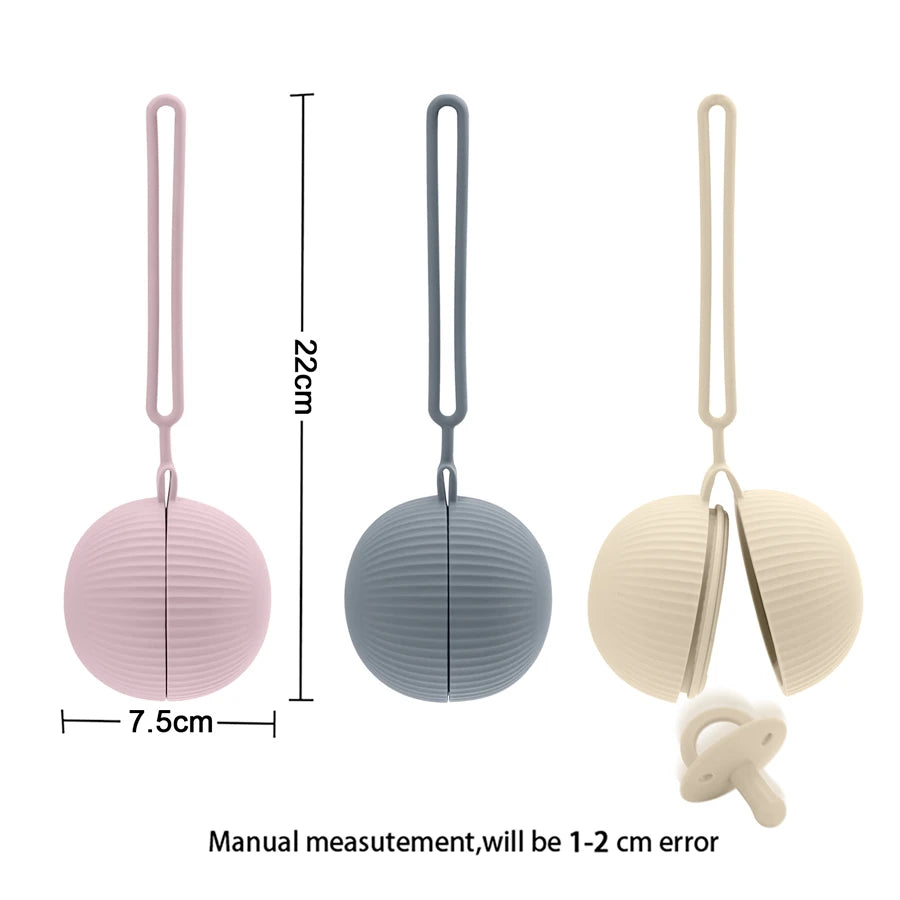 Silicone Pacifier Case BPA Free | Portable Storage Holder 0-36M