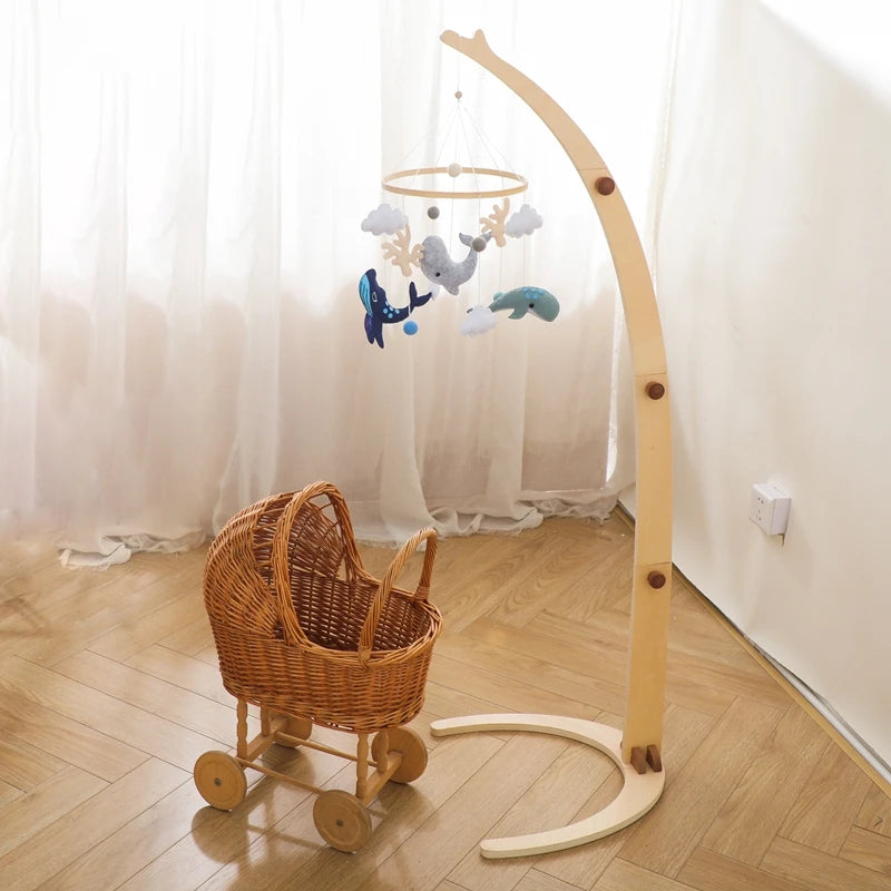 Wooden Musical Baby Mobile for Crib | Premium Nursery Mobile with Rotating Music & Safety Certified Design