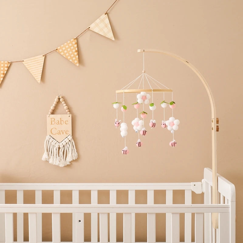 Wooden Musical Baby Mobile for Crib | Premium Nursery Mobile with Rotating Music & Safety Certified Design