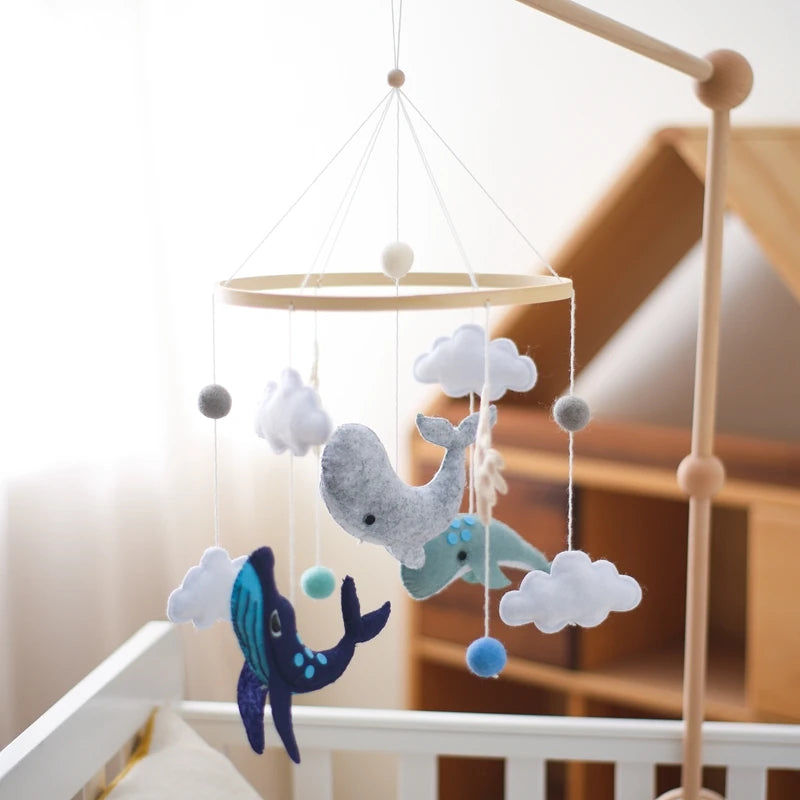 Wooden Musical Baby Mobile for Crib | Premium Nursery Mobile with Rotating Music & Safety Certified Design