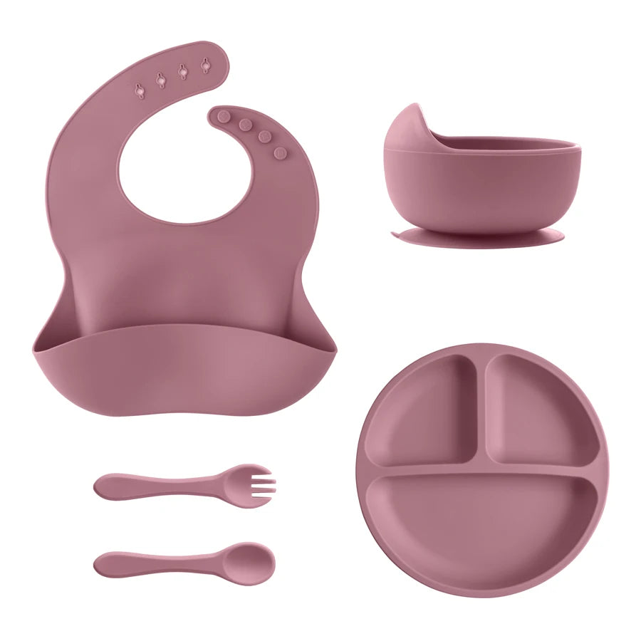 Baby Feeding Set Silicone BPA Free | Baby Led Weaning Complete Kit 6m+