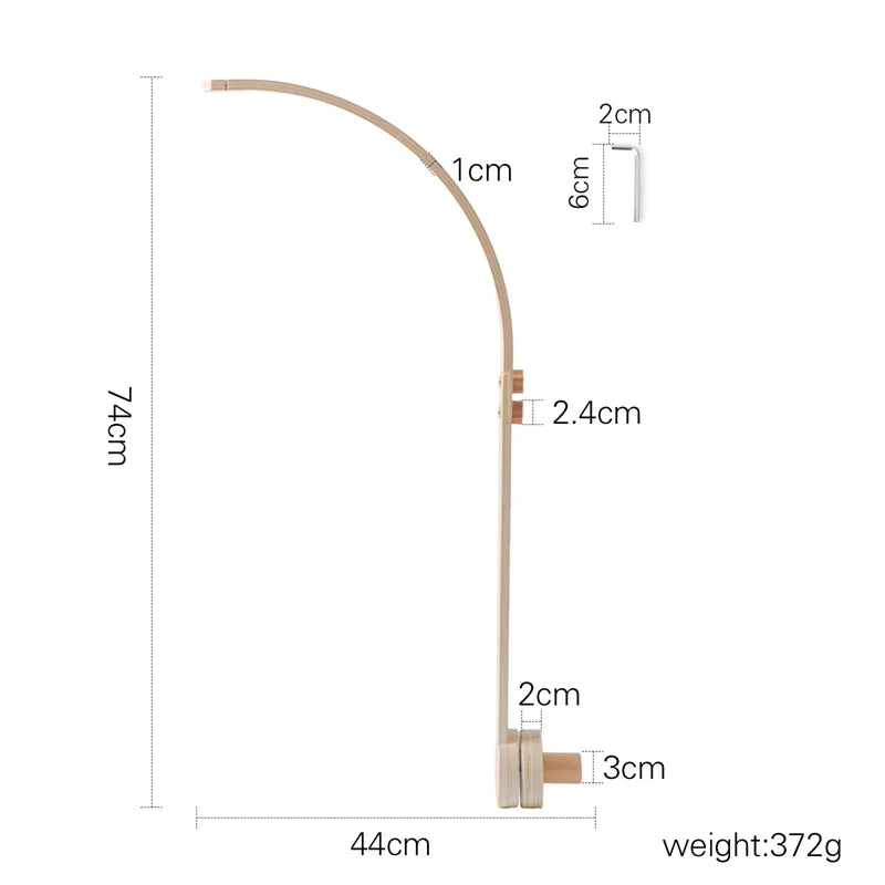 Wooden Musical Baby Mobile for Crib | Premium Nursery Mobile with Rotating Music & Safety Certified Design