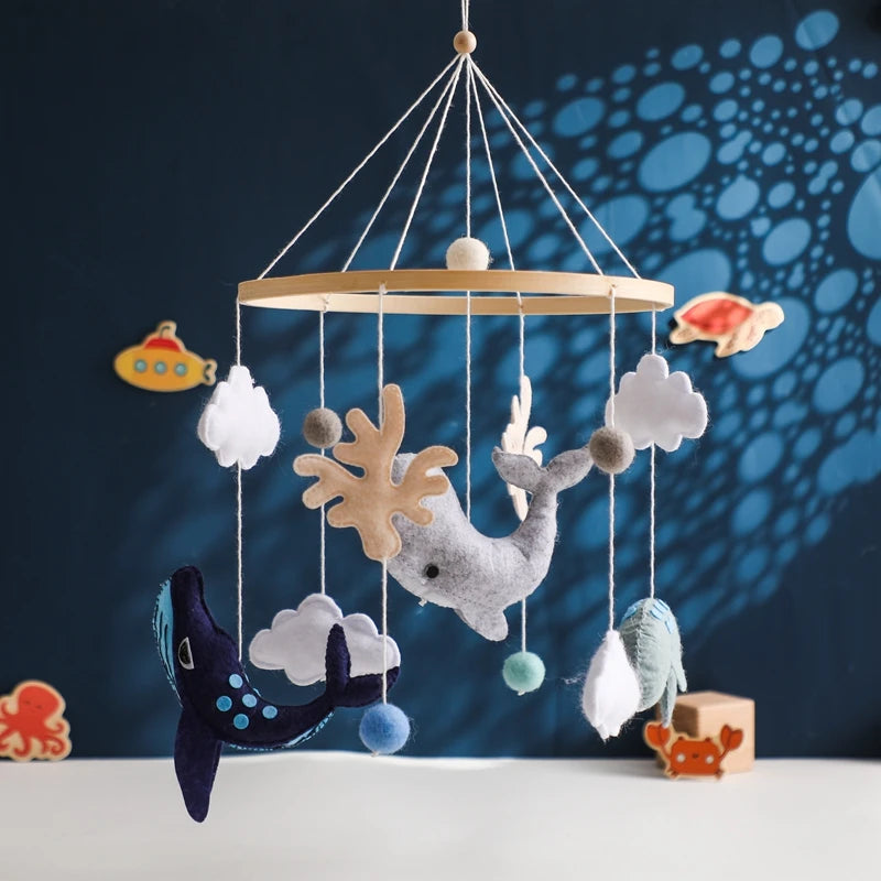 Wooden Musical Baby Mobile for Crib | Premium Nursery Mobile with Rotating Music & Safety Certified Design