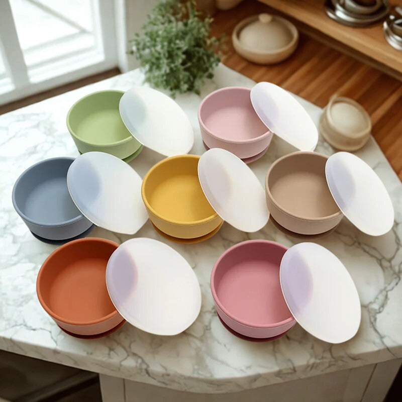 Nordic Silicone Baby Bowl Suction Plate | BPA Free Toddler Dishes 6M-6Y