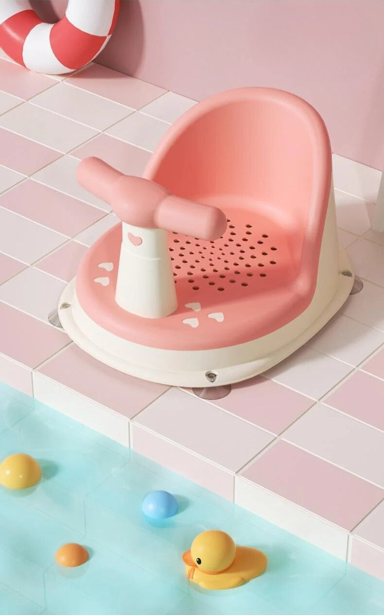 Non-Slip Baby Bath Seat 6+ Months | Infant Chair with 4 Suction Cups