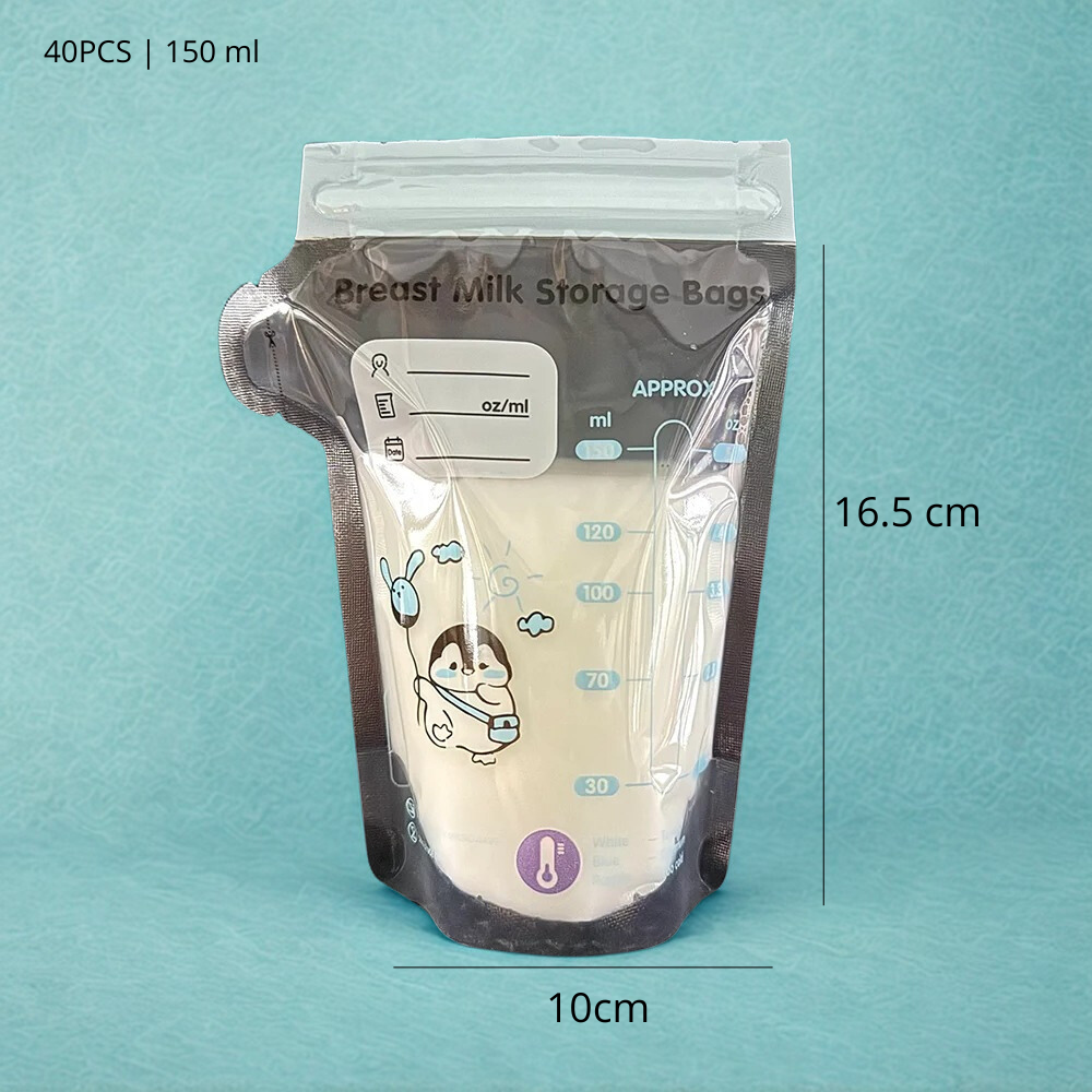 40 Breast Milk Storage Bags | BPA Free Leak Proof Freezer Safe