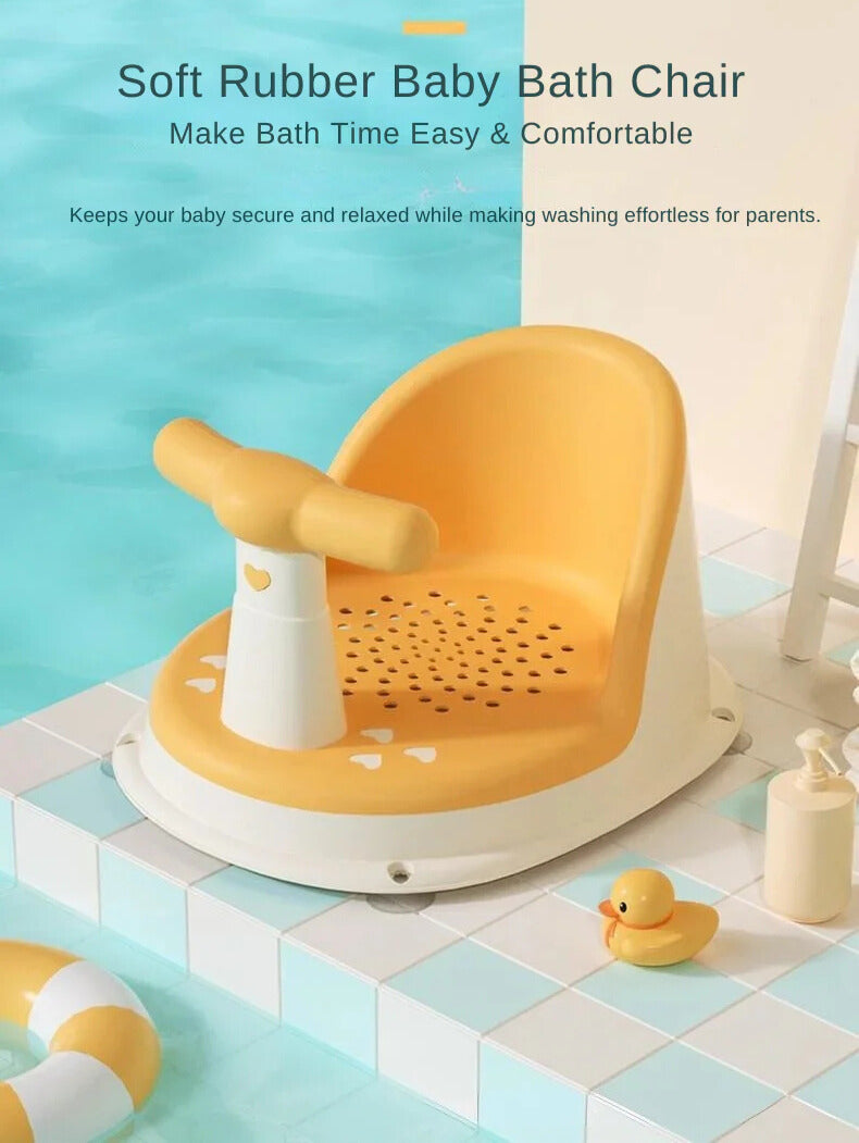Non-Slip Baby Bath Seat 6+ Months | Infant Chair with 4 Suction Cups