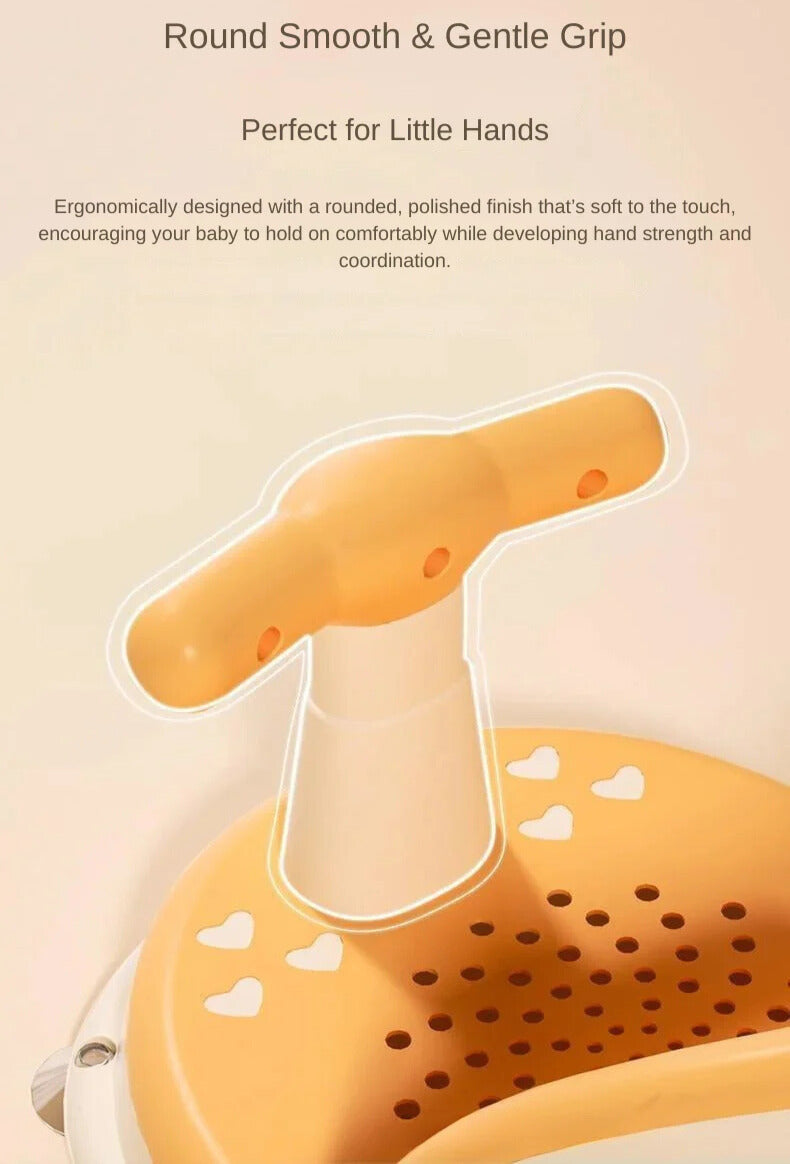 Non-Slip Baby Bath Seat 6+ Months | Infant Chair with 4 Suction Cups