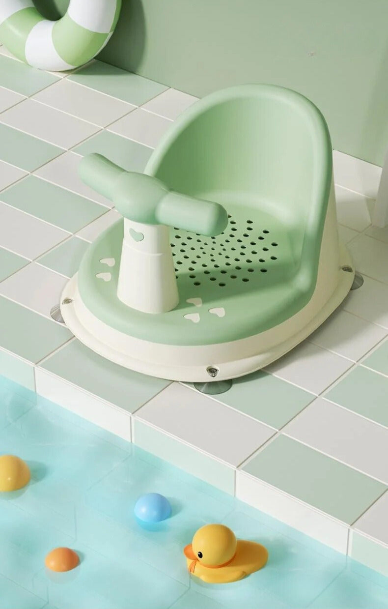 Non-Slip Baby Bath Seat 6+ Months | Infant Chair with 4 Suction Cups