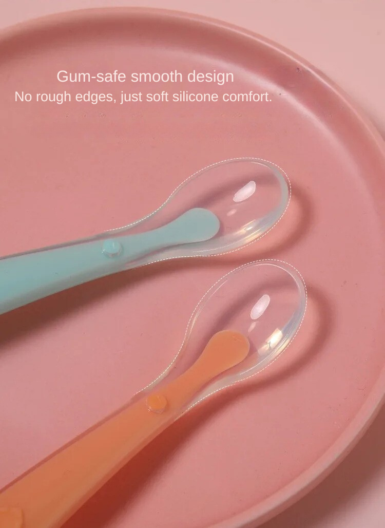 Heat Sensing Baby Spoons Color Changing | Soft Tip First Stage Baby Led Weaning 6+ Months BPA Free