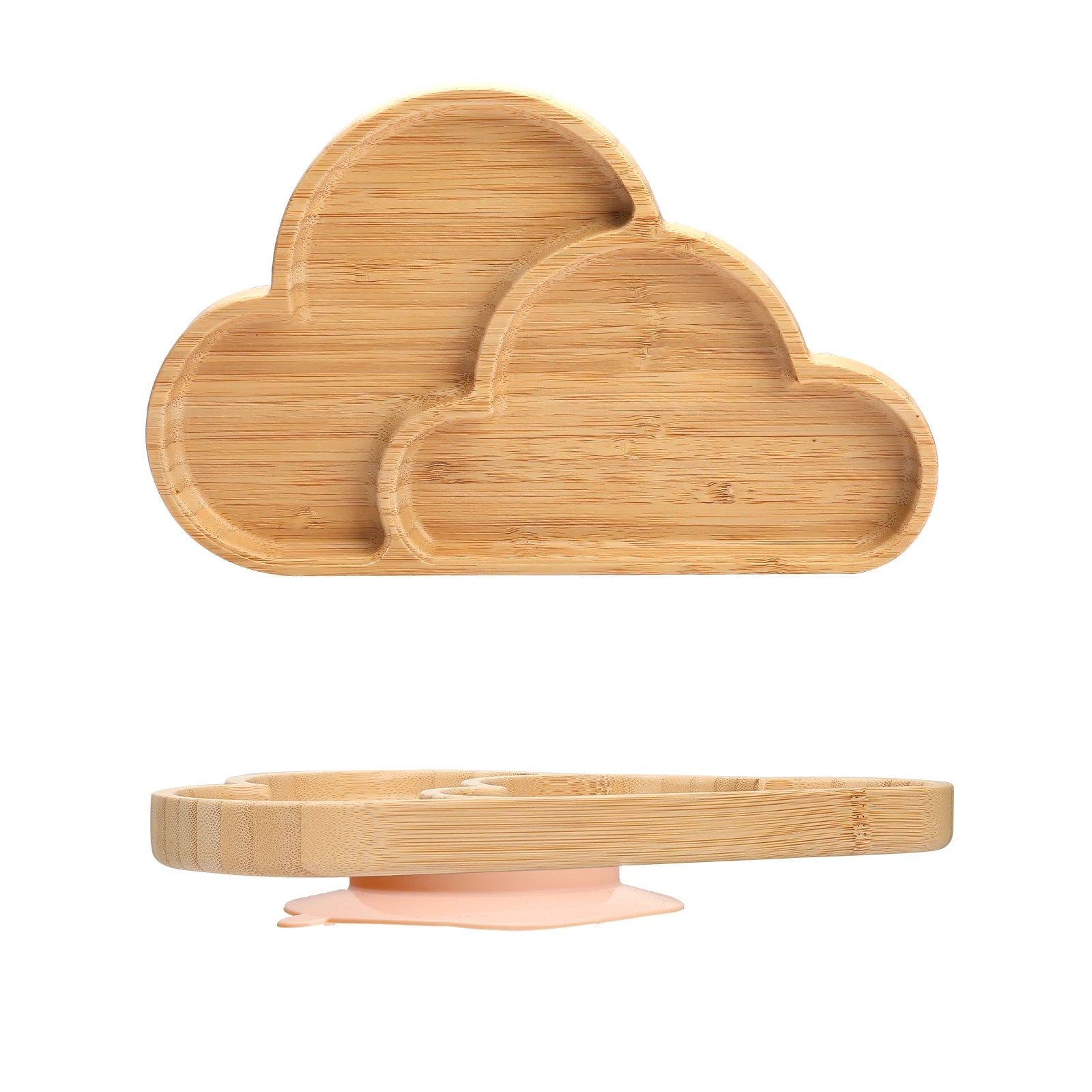 Bamboo Baby Plate with Suction | Divided Feeding Dish BPA Free