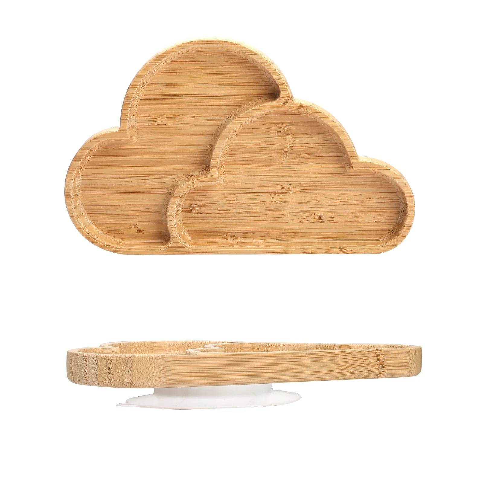 Bamboo Baby Plate with Suction | Divided Feeding Dish BPA Free