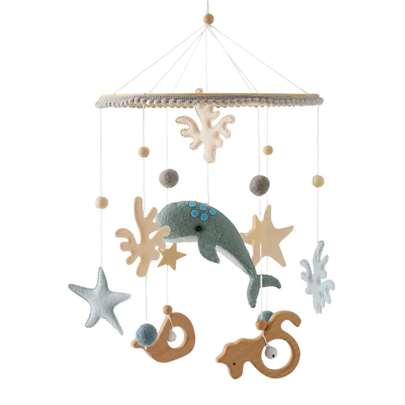 Wooden Musical Baby Mobile for Crib | Premium Nursery Mobile with Rotating Music & Safety Certified Design