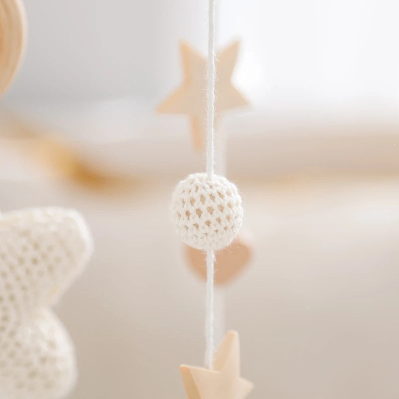 Wooden Musical Baby Mobile for Crib | Premium Nursery Mobile with Rotating Music & Safety Certified Design