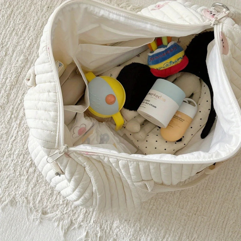 Large Mommy Bag Multi-Functional Tote Diaper Bag | Quilted Travel Baby Organizer 30-50cm