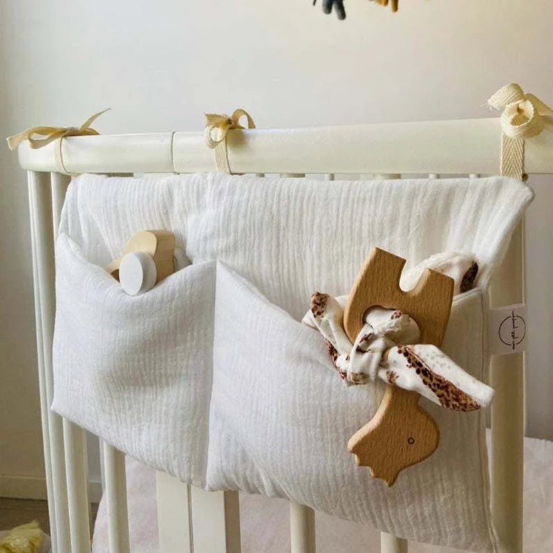 Baby Crib Organizer | Hanging Nursery Storage & Diaper Caddy