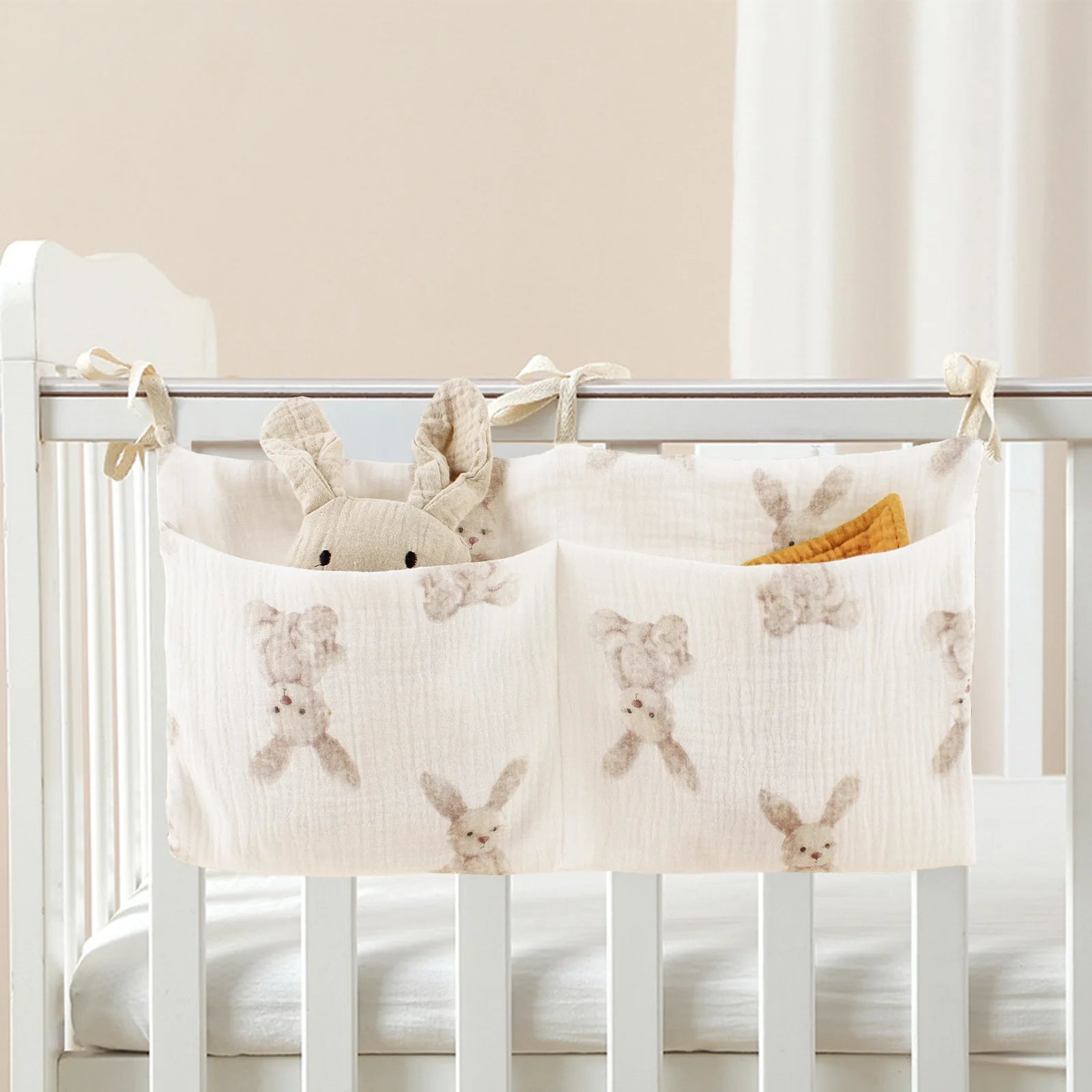 Baby Crib Organizer | Hanging Nursery Storage & Diaper Caddy