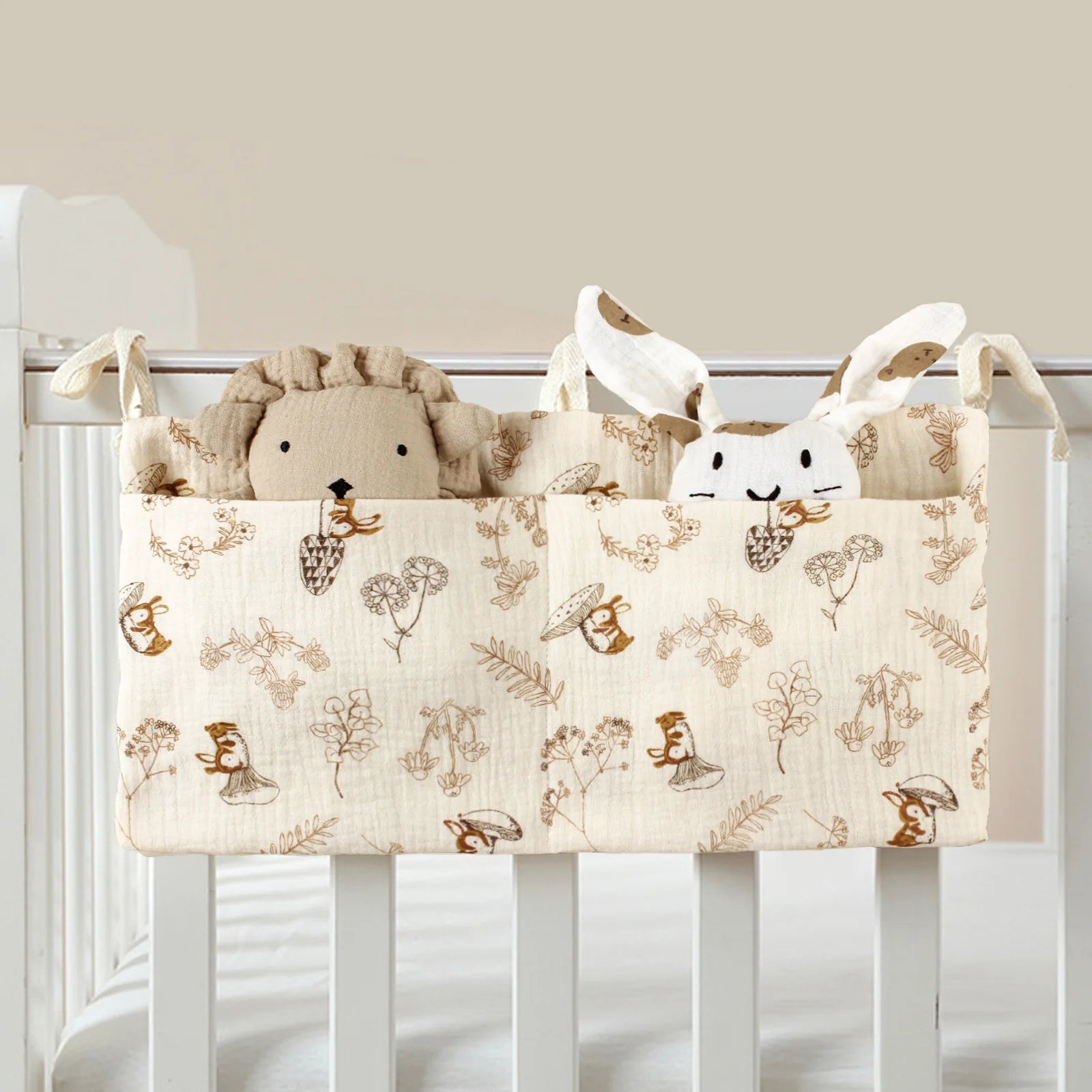 Baby Crib Organizer | Hanging Nursery Storage & Diaper Caddy