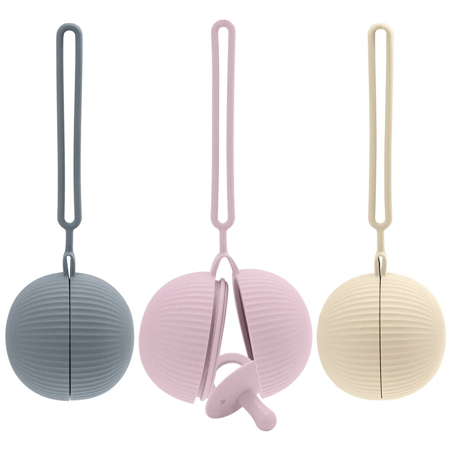 Silicone Pacifier Case BPA Free | Portable Storage Holder 0-36M