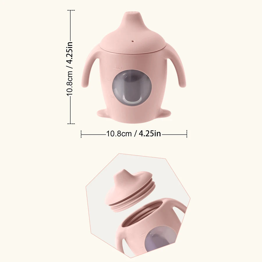 Silicone Sippy Cup Training Cup with Handles | BPA Free Toddler Trainer Cup 160/150ml Baby First Cup