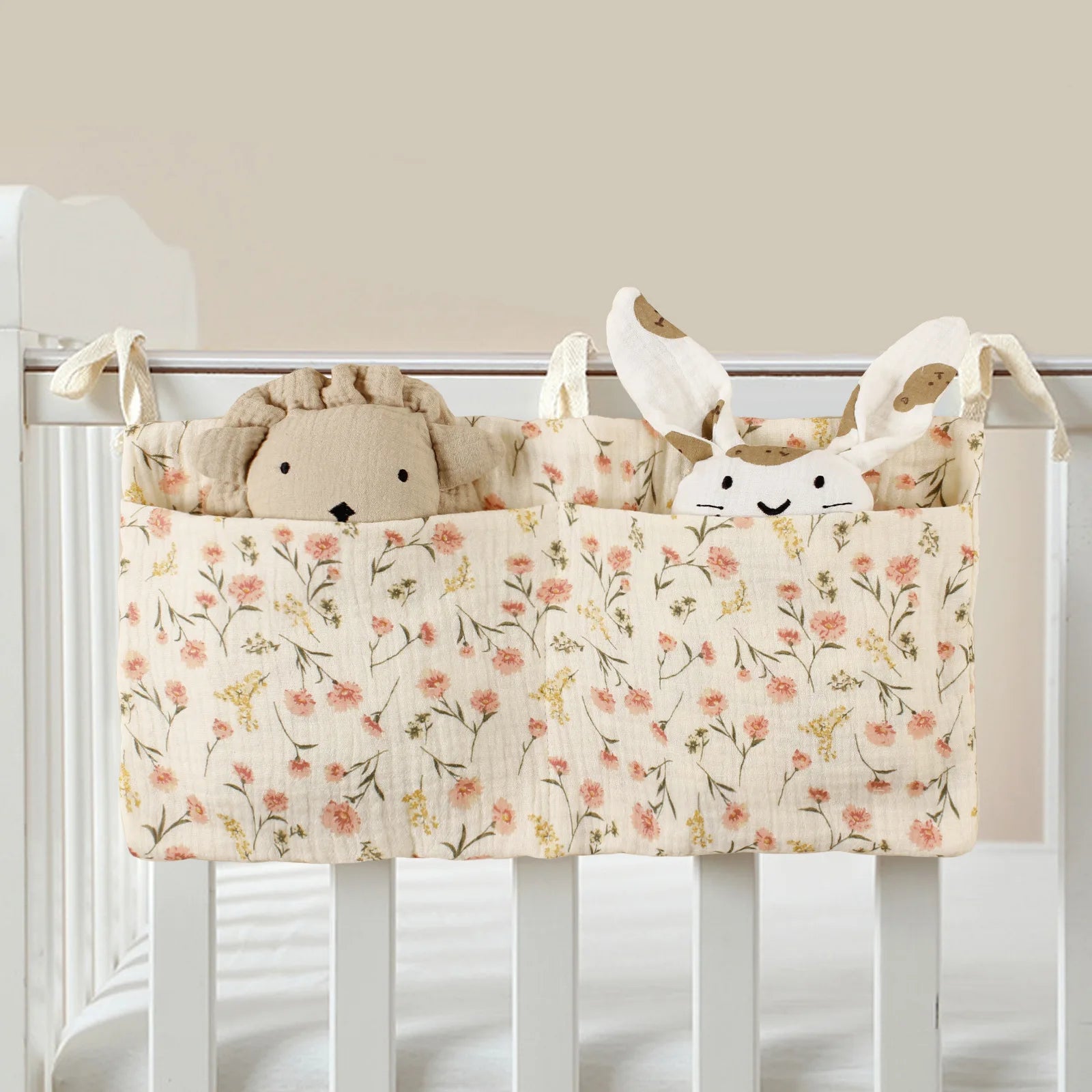 Baby Crib Organizer | Hanging Nursery Storage & Diaper Caddy