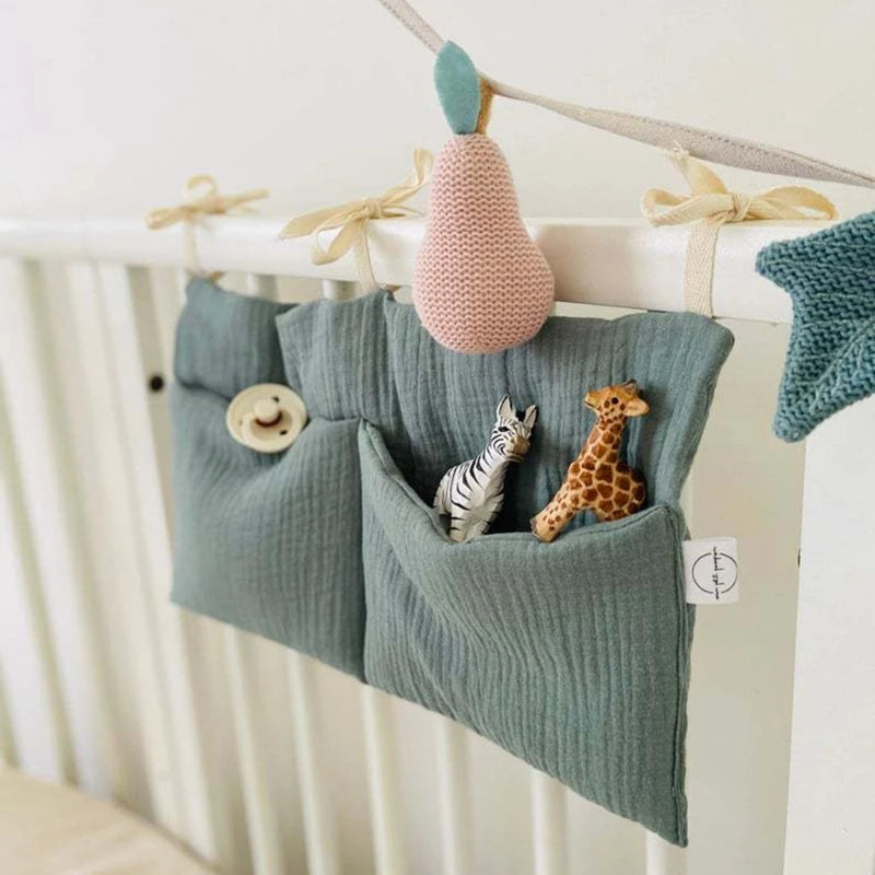 Baby Crib Organizer | Hanging Nursery Storage & Diaper Caddy