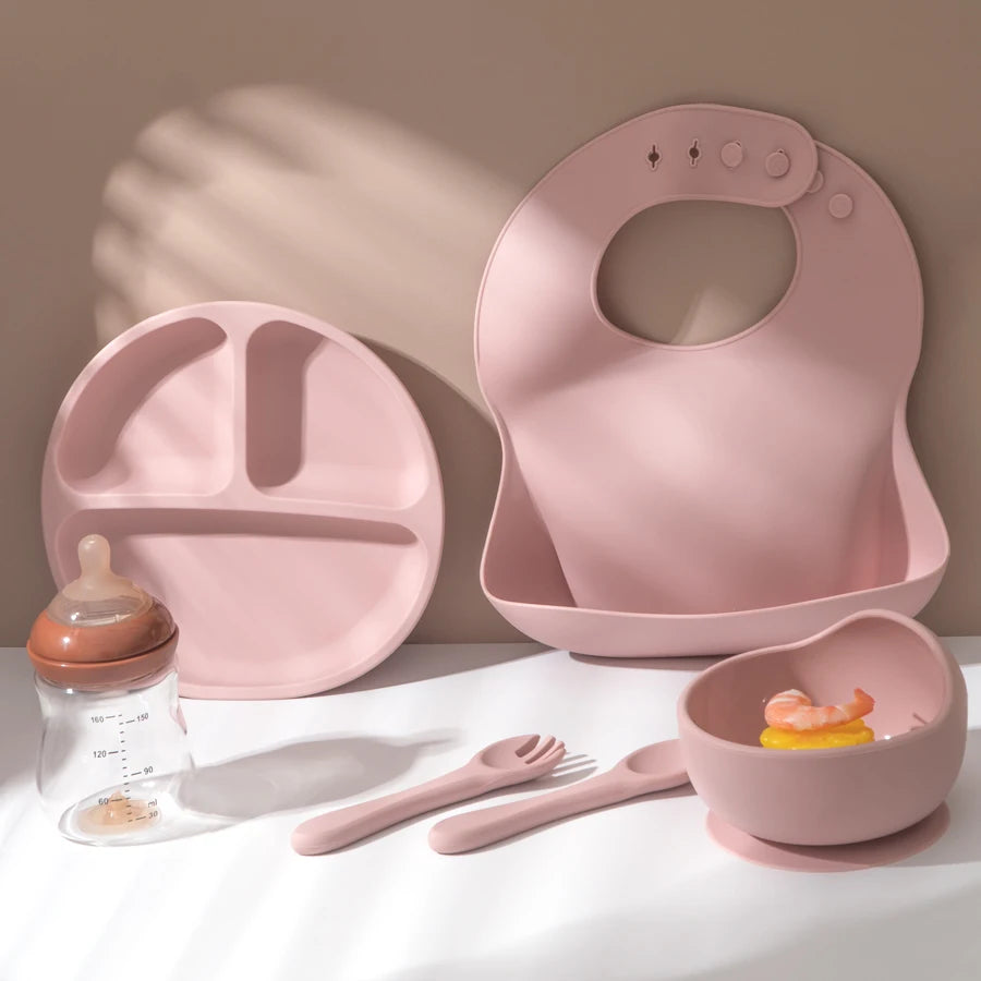 Baby Feeding Set Silicone BPA Free | Baby Led Weaning Complete Kit 6m+