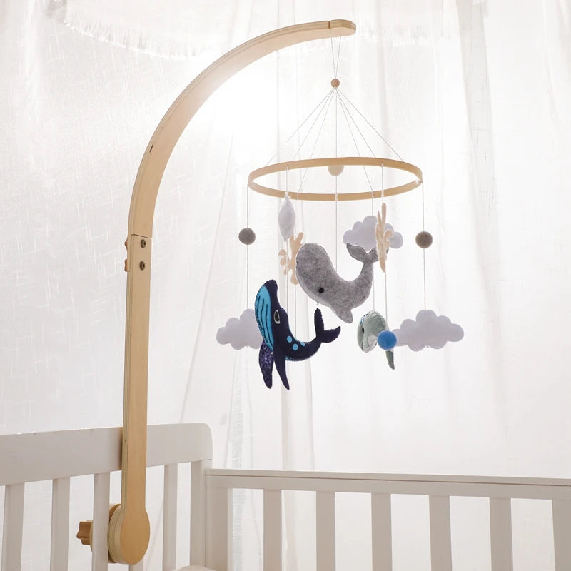 Wooden Musical Baby Mobile for Crib | Premium Nursery Mobile with Rotating Music & Safety Certified Design