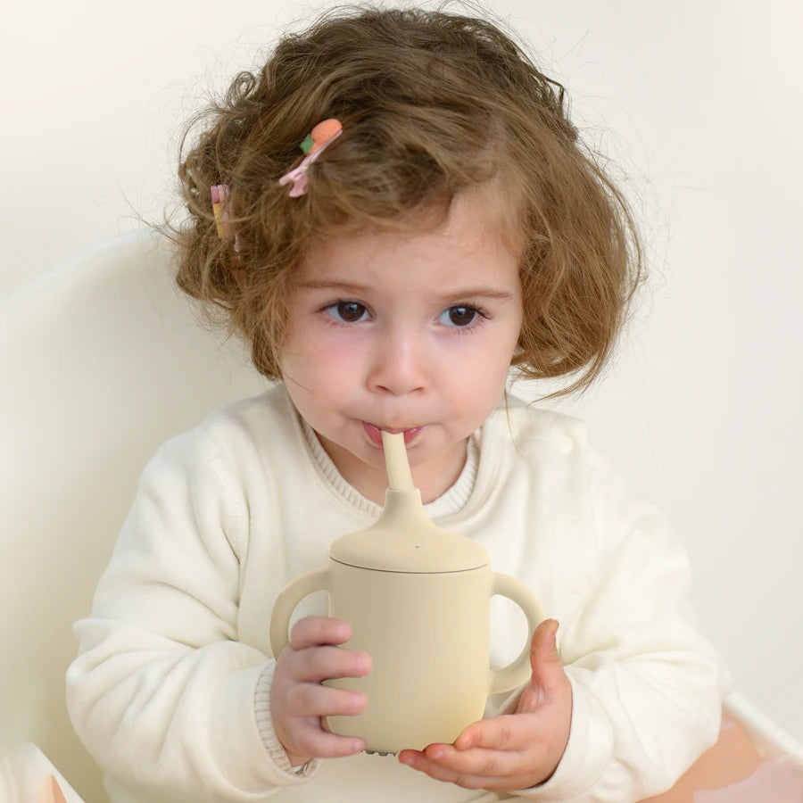 Silicone Training Cup 3-in-1 | BPA Free Baby Sippy Cup with Straw for Toddlers