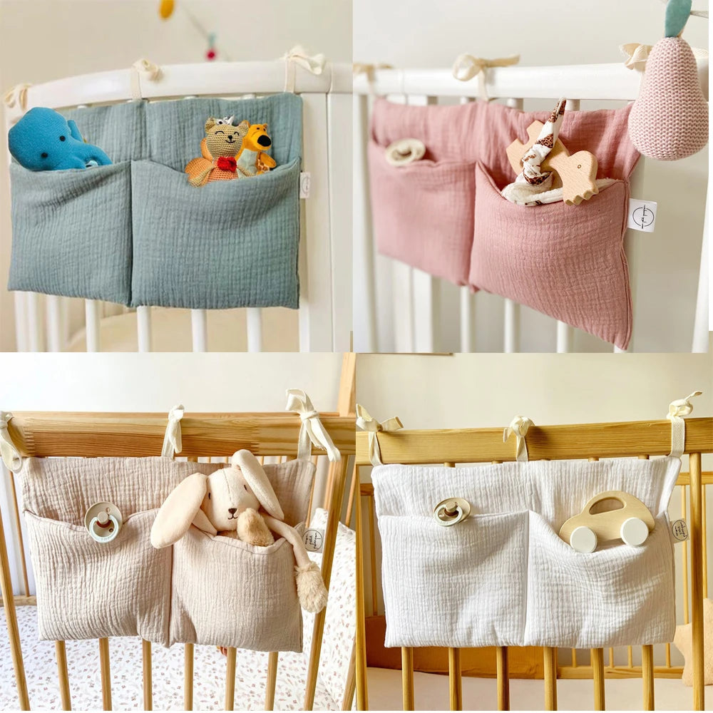 Baby Crib Organizer | Hanging Nursery Storage & Diaper Caddy