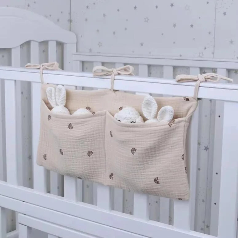 Baby Crib Organizer | Hanging Nursery Storage & Diaper Caddy