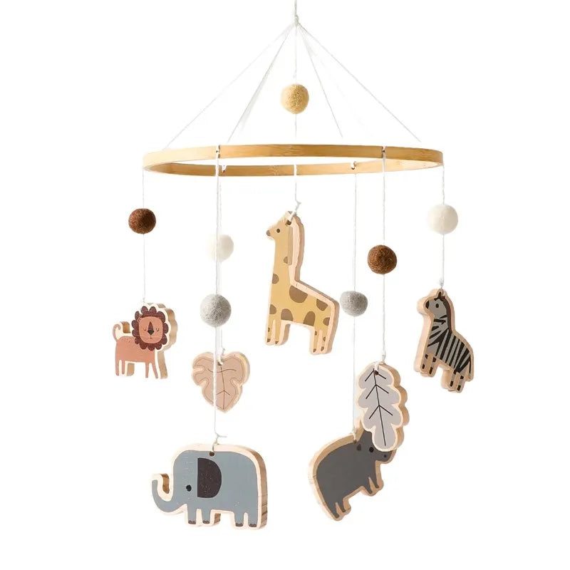 Wooden Musical Baby Mobile for Crib | Premium Nursery Mobile with Rotating Music & Safety Certified Design