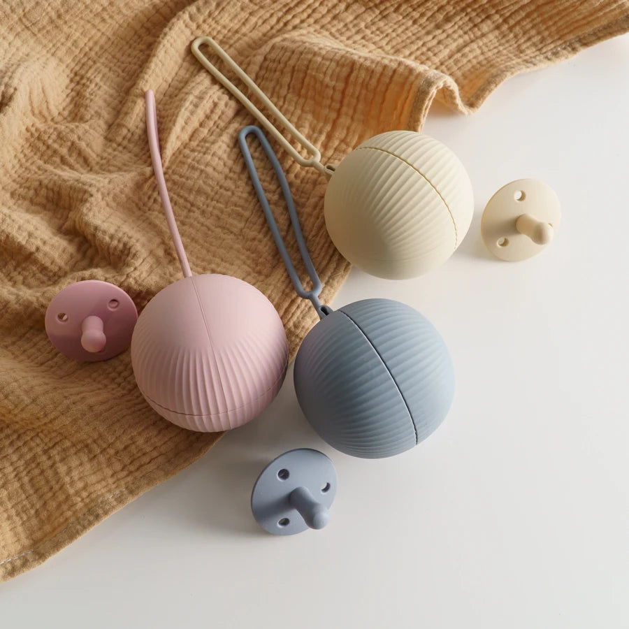 Silicone Pacifier Case BPA Free | Portable Storage Holder 0-36M