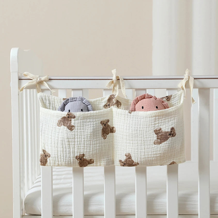Baby Crib Organizer | Hanging Nursery Storage & Diaper Caddy