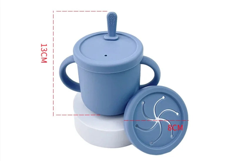 Baby Feeding Set Silicone Suction Plate Bowl Cup Wooden Spoon | BPA Free