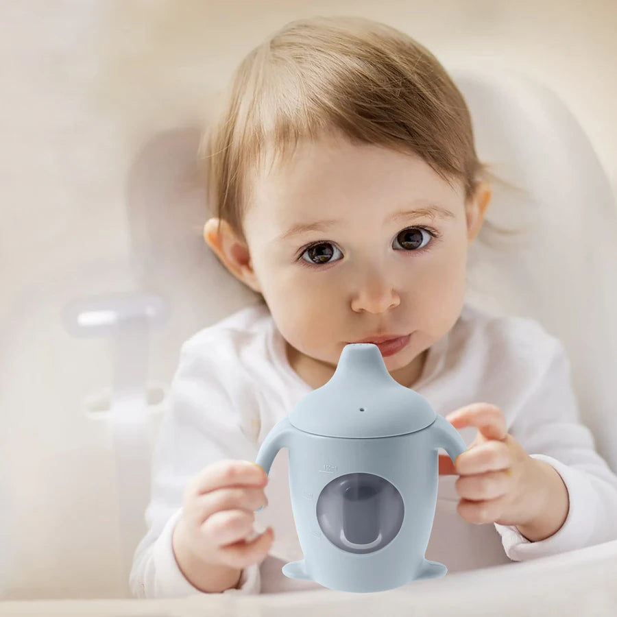 Silicone Sippy Cup Training Cup with Handles | BPA Free Toddler Trainer Cup 160/150ml Baby First Cup