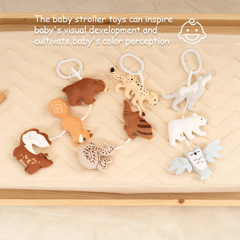 Baby Mobile Hanging Crib Toys | Soft Animal Set Clip-On 0–36m