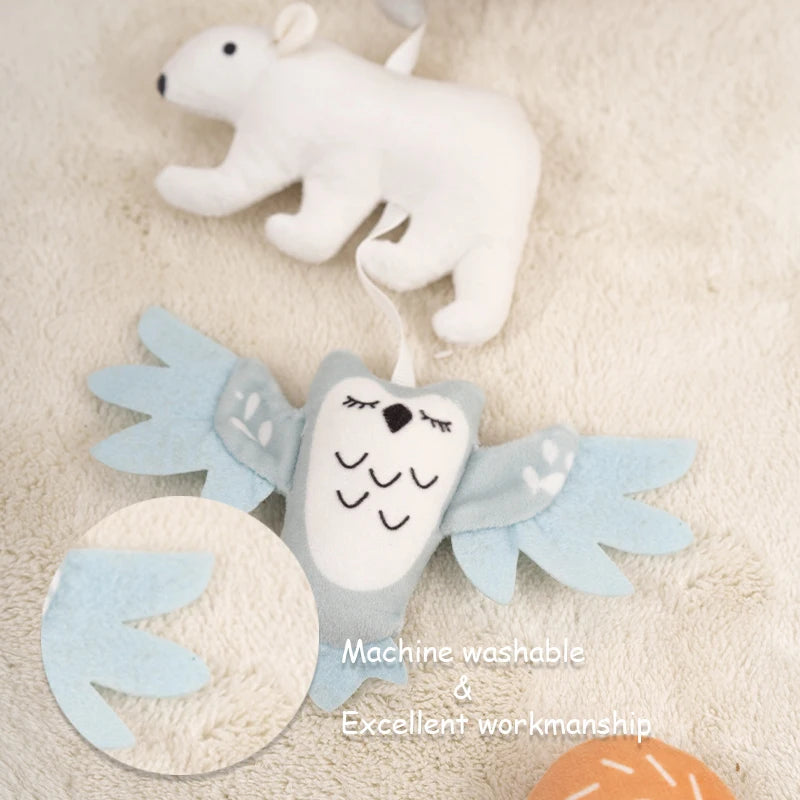 Baby Mobile Hanging Crib Toys | Soft Animal Set Clip-On 0–36m